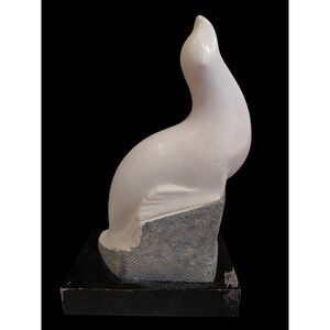V Glinsky Sculpture Seal Figurine Art Stone‎ Modern Abstract Statue